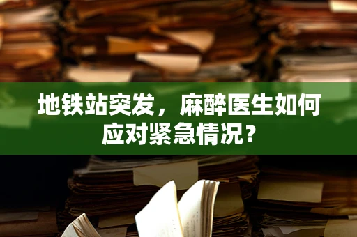 地铁站突发，麻醉医生如何应对紧急情况？