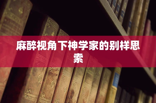 麻醉视角下神学家的别样思索